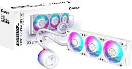 Gigabyte - Aorus Waterforce X II 360 - Vloeibare CPU Koeler - Wit - 3x120mm ARGB Ventilatoren