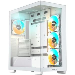 Gigabyte C500 Panoramische Stealth ATX Mid Tower gehard glas RGB Fusion PC Case - Zwart - GB-C500P ST