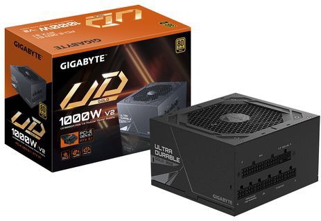 Gigabyte - UD1000GM PG5 V2 - Voeding - Zwart - 1000 W - 20+4 pin ATX