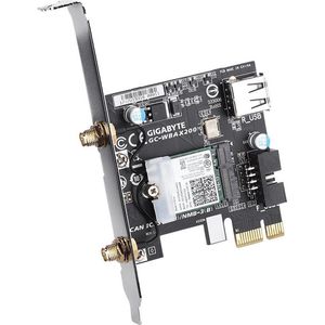 Gigabyte GC-WBAX200 - Netwerkadapter - PCIe - 802.11a, 802.11b/g/n, 802.11ac Wave 2, Bluetooth 5.0, 802.11ax