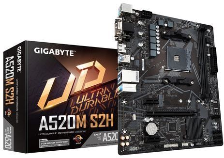 Motherboard Gigabyte A520M S2H mATX AM4 AMD Socket AM4