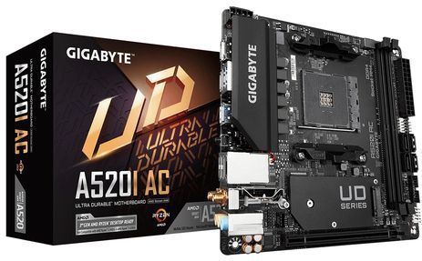 GIGABYTE A520I AC moederbord AMD A520 Socket AM4 mini ITX