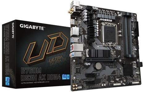 GIGABYTE B760M DS3H AX DDR4 moederbord Intel B760 Express LGA 1700 micro ATX