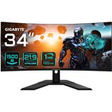 GIGABYTE GS34WQC computer monitor 86,4 cm (34") 3440 x 1440 Pixels Wide Quad HD LCD Zwart