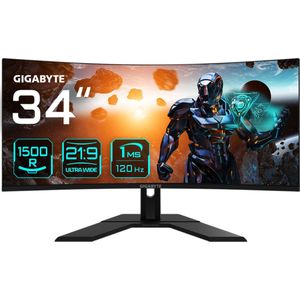 GIGABYTE GS34WQC computer monitor 86,4 cm (34") 3440 x 1440 Pixels Wide Quad HD LCD Zwart