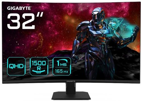 Gigabyte - GS32QC - Monitor - Zwart - 31.5 inch - Quad HD - 165 Hz