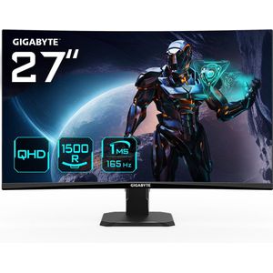 Gigabyte GS27QC (2560 x 1440 pixels, 27"), Monitor, Zwart
