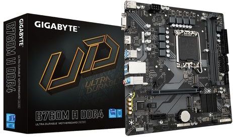 GIGABYTE B760M H DDR4 moederbord Intel B760 Express LGA 1700 micro ATX
