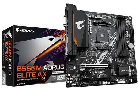 GIGABYTE B550M AORUS ELITE AX moederbord AMD B550 Socket AM4 micro ATX
