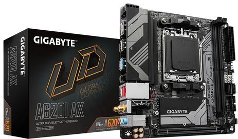 GIGABYTE A620I AX moederbord AMD A620 Socket AM5 mini ITX
