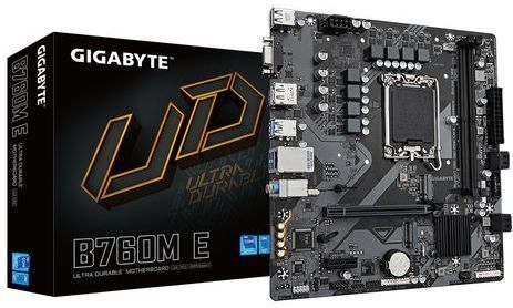 Gigabyte - B760M E - Moederbord - Zwart - LGA 1700 - mATX