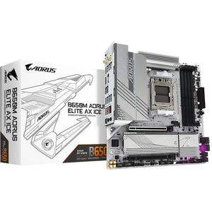GIGABYTE B650M AORUS ELITE AX ICE moederbord AMD B650 Socket AM5 micro ATX