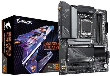 Gigabyte B650 AORUS ELITE AX V2 - Moederbord - ATX - Socket AM5 - AMD B650 - DDR5 - Realtek Audio CODEC - Realtek 2.5G LAN