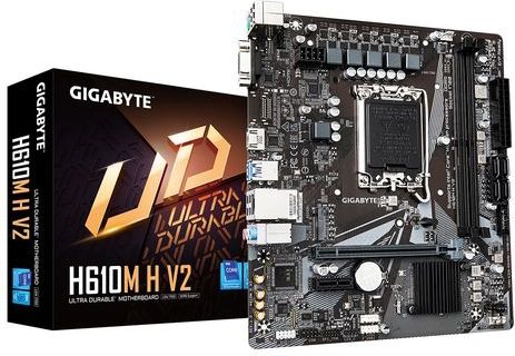 GIGABYTE H610M H V2 moederbord Intel H610 Express LGA 1700 micro ATX
