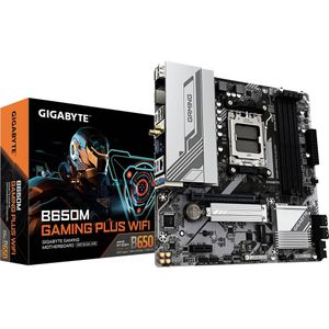 GIGABYTE B650M Gaming Plus WiFi Mainboard – AMD Ryzen 9000 CPUs, 5+2+2 Phasen VRM, bis zu 8000 MHz DDR5, 2xPCIe 4.0 M.2, 2.5GbE LAN, WiFi 6E, USB 3.2 Gen 1