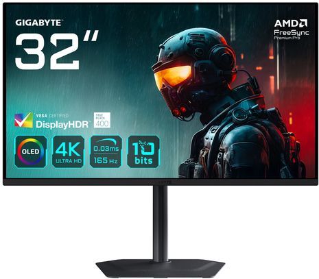 Gigabyte - MO32U - Monitor - Zwart - 31.5 inch - 3840 x 2160 Pixels