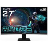 Gigabyte GS27QCA 27"" QHD Gaming Monitor Curved - 2560x1440, 180Hz, 1ms, 250cd/m², FreeSync, HDR Ready, HDMI 2.0, DisplayPort 1.4