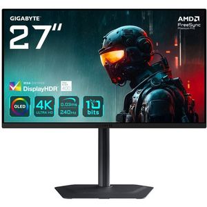GIGABYTE MO27U2 OLED 4K UHD Gaming Monitor computer monitor 68,6 cm (27") 3840 x 2160 Pixels 4K Ultra HD QD-OLED Zwart