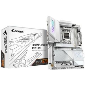 Gigabyte X870E AORUS PRO ICE - Moederbord ATX - Socket AM5 - AMD X870E - DDR5 - USB 4 - Wi-Fi 7 - Realtek Audio