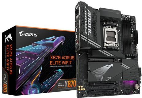 Gigabyte X870 Aorus Elite WiFi7 - Moederbord ATX - Socket AM5 - AMD X870 - DDR5 - USB 4 - Wi-Fi 7 - Realtek Audio