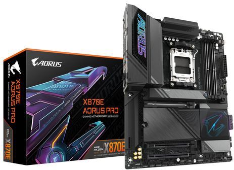 Gigabyte X870E AORUS PRO - ATX - Socket AM5 - AMD X870E - DDR5 - USB 4 - Wi-Fi 7 - Realtek Audio