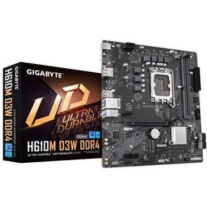 Gigabyte - H610m D3w Moederbord - Zwart - DDR4-SDRAM - Geschikt voor Intel Processors