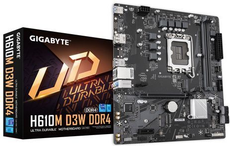 Gigabyte - H610m D3w Moederbord - Zwart - DDR4-SDRAM - Geschikt voor Intel Processors