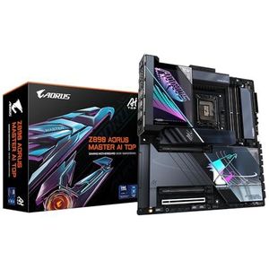 GIGABYTE Z890 AORUS Master AI TOP moederbord, ondersteunt Intel Core Ultra (serie 2), VRM, tot 9500 MHz DDR5 (OC), PCIe 5.0 M.2, Wi-Fi 7, Thunderbolt 4