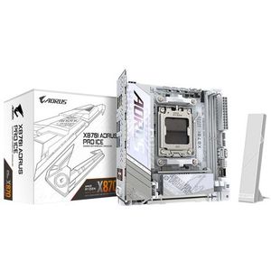 GIGABYTE - X870I AORUS PRO ICE Moederbord - AMD X870 - Micro ITX
