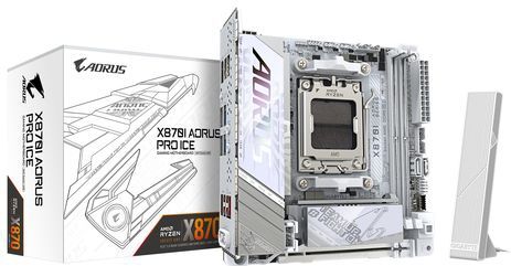 GIGABYTE - X870I AORUS PRO ICE Moederbord - AMD X870 - Micro ITX