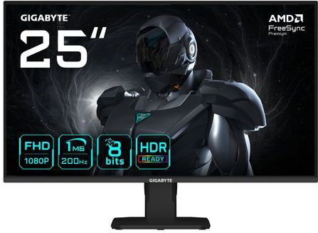 GIGABYTE GS25F2 - Beeldscherm - Zwart - 62,2 cm (24.5") - 1920 x 1080 Pixels - Full HD - LED