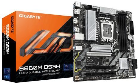 GIGABYTE B860M DS3H Moederbord - Micro ATX - Intel B860 - LGA 1851