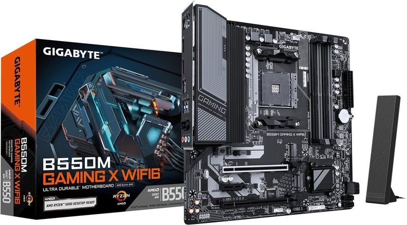 Gigabyte - B550M GAMING X WIFI6 - Moederbord - Zwart - AM4 - mATX