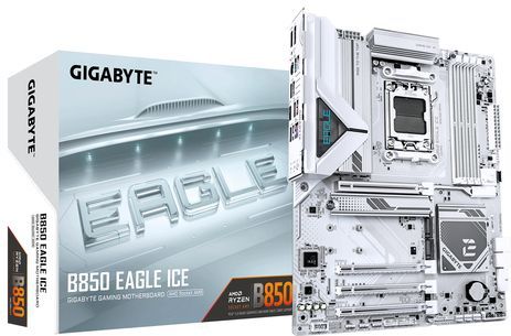 GIGABYTE - B850 EAGLE ICE - Moederbord - Zwart - AMD B850 - DDR5 RAM - ATX