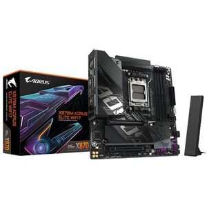 GIGABYTE - X870M AORUS ELITE WIFI7 - Moederbord - Ondersteunt AMD Ryzen 9000 - Tot 8200 Hz DDR5