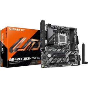 GIGABYTE - B840M DS3H WIFI6 - Moederbord - Grijs en Zwart - Micro ATX - AMD Socket AM5