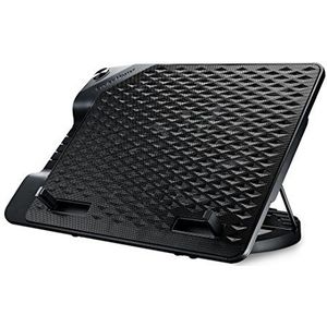 Cooler Master NotePal ErgoStand Lite Laptopkoeler – 5 verstelbare hoogtes, 1 x mobiele ventilator 160 mm met snelheidsregelaar, metalen mesh-plaat, 2 x USB-poorten, laptop tot 15,6 inch