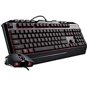 Cooler Master Devastator 3 Combo Tastatur & Gaming Maus - Membran-Tastatur mit 7 Farben LED-Beleuchtung, Dedizierte Multimedia-Tasten und Handgelenkauflage, Gaming M110 Maus - AZERTY, Französisch