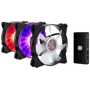 Cooler Master - MasterFan Pro Air Flow 120 RGB - Case Fans - Rood, Blauw & RGB - 3 x 120 mm
