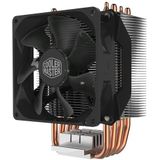 Cooler Master Hyper H412R, Low-Profile CPU-koeler, Direct Contact-technologie, 4 koperen warmtepijpen, aluminium-compact radiator, PWM-ventilator 92 mm, compatibel met AMD en Intel