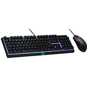 Cooler Master MS110 Gaming RGB toetsenbord en muis combo - Lineaire Mem-chanical switches, 26-toetsen anti-ghosting, Ingebouwde Controls, MS110 gaming muis met 4 DPI instellingen - QWERTZ DE lay-out