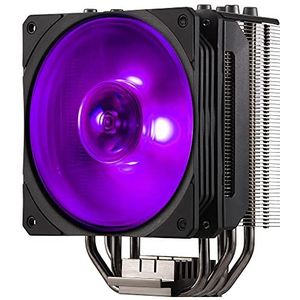 Cooler Master Hyper 212 RGB Black Edition CPU Processorkoeler - stijlvol, kleurrijk en precies - 4 direct touch heat pipes met koelvinnen, SF120R RGB fan