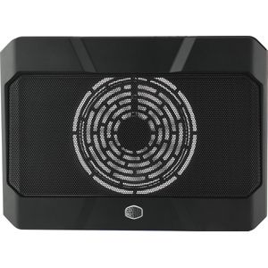 Cooler Master Notepal X150R Laptopkoeler met blauwe led, stille ventilator 160 mm, metalen mesh-oppervlak, zwart, ondersteunt laptops tot