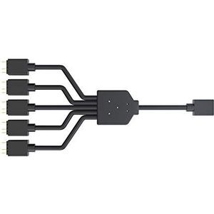 Cooler Master MFX-AWHN-1NNN5-R1 ARGB 1to 5 Splitter Cable, 3-pin, 5v, ARGB