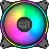 Cooler Master MasterFan MF120 Halo 3-in-1 ARGB – behuizingsventilator 120 mm, ARGB-verlichting met dubbele gesp, gebogen hybride bladen, intelligente anti-verstoppingssensor, met controller