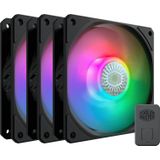 Cooler Master SickleFlow 120 V2 ARGB 3-in-1-3 x 120 mm pc-ventilatoren, controller inbegrepen, compatibel met moederbord RGB adresseerbaar, transparante bladen, 62 CFM, 2,5 mmH2O, 8 tot 27 dBA - ARGB