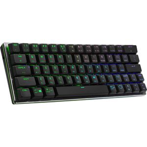 Cooler Master SK622 Wireless Gaming Keyboard - Compact 60% lay-out, slanke mechanische schakelaars, RGG-verlichting per key, Bluetooth en kabelverbindingen, Apple/PC/smartphone compatibel - zwart