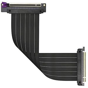 Cooler Master MasterAccessory Riser kabel PCIe 3.0 x16 Ver. 2 - EMI Afgeschermd, Ultra flexibele TPE kabel, verstevigde PCI-slots, gouden pin-connectoren, beschermende ABS-behuizing - 300 mm