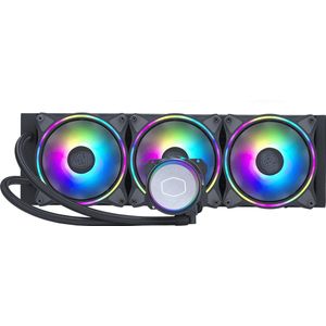 Cooler Master MasterLiquid ML360 Illusion - Vloeistof-koelsysteem - aluminium - LGA2066, LGA2011-v3, LGA2011, LGA1200, LGA1151, LGA1150, LGA1155, LGA1156, AM4, AM3+, AM3, AM2+, AM2, FM2+, FM2, FM1 - 120 mm - 3 fans - Zwart