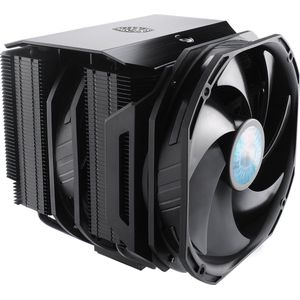 Cooler Master MasterAir MA624 Stealth processorkoeler - Dual Tower Koellichaam, Push-Pull SickleFlow 140 V2 ventilatoren, 6 Heat Pipes, matzwarte afwerking - universele socket compatibiliteit